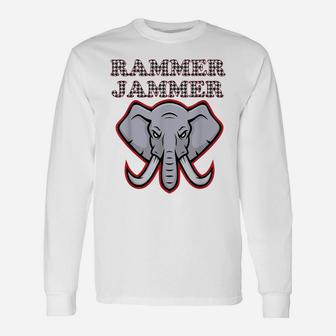 Alabama Rammer Jammer Houndstooth Elephant Tide Football Unisex Long Sleeve | Crazezy UK