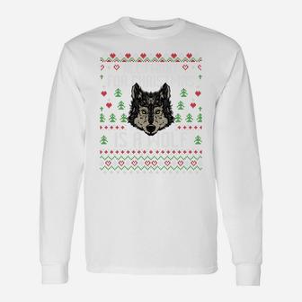 All I Want For Christmas Is A Wolf Ugly Xmas Lover Sweater Sweatshirt Unisex Long Sleeve | Crazezy AU