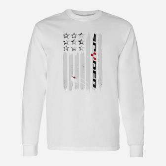 American Flag Spyder Long Sleeve T-Shirt - Thegiftio