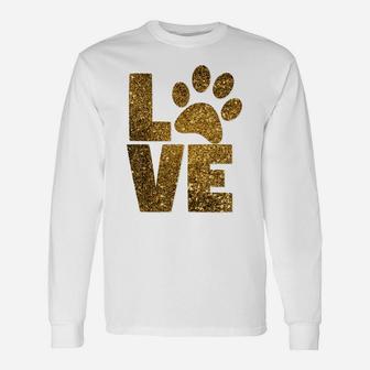 Animal Lover Dog Cat Paw, Pet Rescue Love Best Friend Gift Unisex Long Sleeve | Crazezy UK