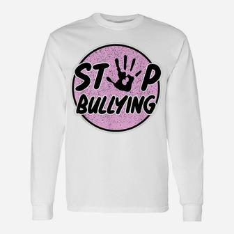 Anti-Bullying Shirt - Stop Bullying Hand- Friendship Gift Unisex Long Sleeve | Crazezy