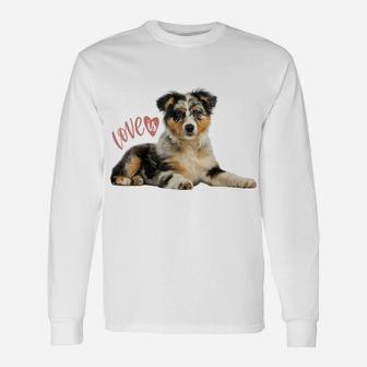Australian Shepherd Shirt Aussie Mom Dad Love Dog Pet Tee Unisex Long Sleeve | Crazezy AU