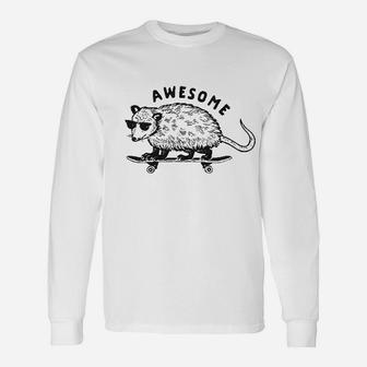 Awesome Possum Animal Lover Unisex Long Sleeve | Crazezy