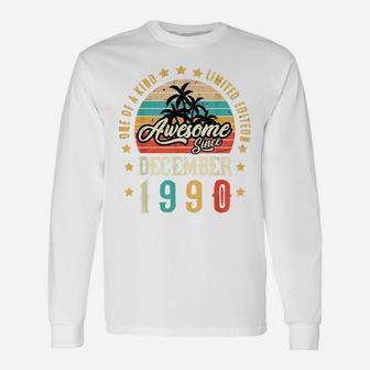 Awesome Since December 1990 Vintage 31Th Birthday Unisex Long Sleeve | Crazezy UK