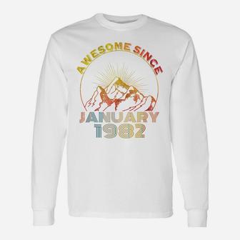 Awesome Since January 1982 39 Years Old 39Th Birthday Unisex Long Sleeve | Crazezy