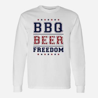Bbq Beer Freedom Unisex Long Sleeve | Crazezy