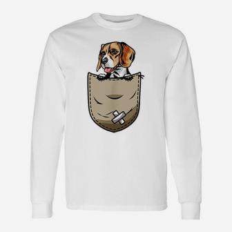 Beagle Dog Lovers And Pocket Owner Unisex Long Sleeve | Crazezy UK