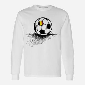 Belgium Soccer Ball Flag Jersey - Belgian Football Unisex Long Sleeve | Crazezy UK