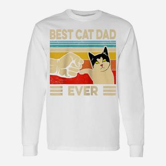 Best Cat Dad Ever Funny Cat Daddy Father Day Gift Raglan Baseball Tee Unisex Long Sleeve | Crazezy