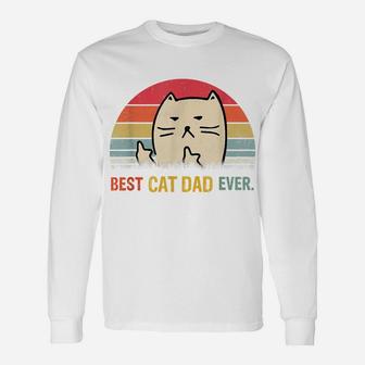 Best Cat Dad Ever Funny Cat Daddy Father Day Unisex Long Sleeve | Crazezy