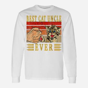 Best Cat Uncle Ever Cats Uncle Birthday Uncle Cat Unisex Long Sleeve | Crazezy CA