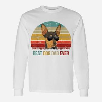 Best Dog Dad Ever Chihuahua Tshirt Fathers Day Unisex Long Sleeve | Crazezy