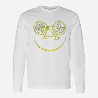 Bicycle Smiley Face Smiling Smile Cycling Bike Unisex Long Sleeve | Crazezy