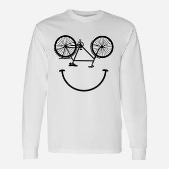Bicycle Smiling Face Unisex Long Sleeve | Crazezy