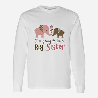 Big Sister To Be Mod Elephant Unisex Long Sleeve | Crazezy AU