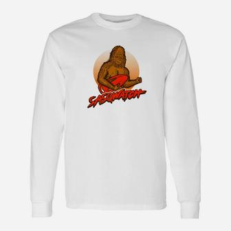 Bigfoot Sasquatch Beach Bay Sasq Watch Long Sleeve T-Shirt - Thegiftio UK