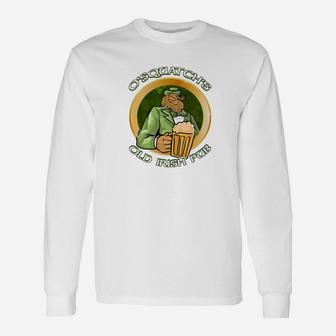 Bigfoot St Patricks Day Sasquatch Irish Pub Long Sleeve T-Shirt - Thegiftio UK