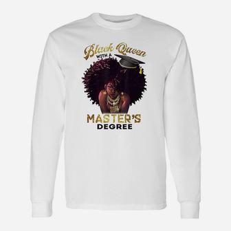 Black Queen Masters Degree Long Sleeve T-Shirt - Thegiftio UK