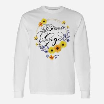 Blessed Gigi Shirt For Women Beautiful Flower Floral Unisex Long Sleeve | Crazezy