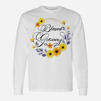 Blessed Granny Shirt For Women Beautiful Flower Floral Unisex Long Sleeve | Crazezy UK