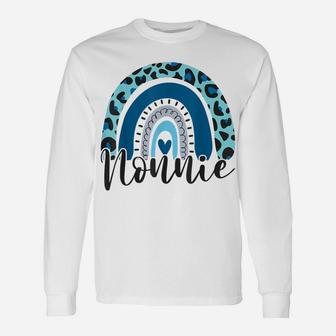 Blessed Nonnie Funny Leopard Boho Rainbow Unisex Long Sleeve | Crazezy CA