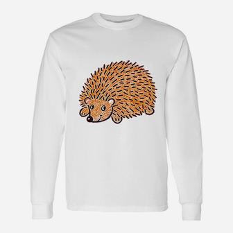 Brown Hedgehog Unisex Long Sleeve | Crazezy CA