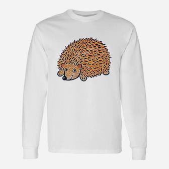 Brown Hedgehog Unisex Long Sleeve | Crazezy