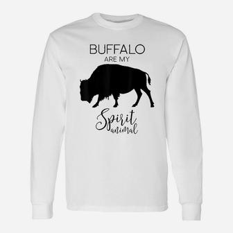 Buffalo Bison Spirit Animal Unisex Long Sleeve | Crazezy