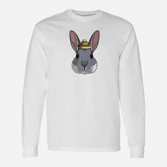 Bunny Rabbit Sombrero Fiesta Cinco De Mayo Mexican Long Sleeve T-Shirt - Thegiftio UK