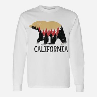California Grizzly Bear Flag Nature Outdoor Souvenir Gift Unisex Long Sleeve | Crazezy UK