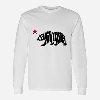 California Letters State Bear Cali Love Surfer Skater Style Long Sleeve T-Shirt - Thegiftio