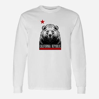 California Republic Grizzly Bear Long Sleeve T-Shirt - Thegiftio