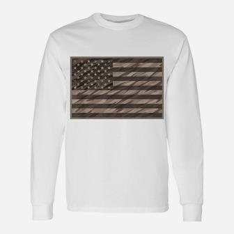Camouflage Usa Flag Patriotic Desert Cammo Pattern Design Unisex Long Sleeve | Crazezy UK