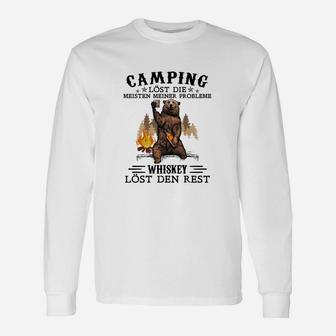 Camping und Whiskey Lustiges Langarmshirts für Outdoor-Fans - Seseable