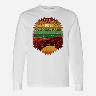 Capitol Reef National Park Camping Lover Vintage Unisex Long Sleeve | Crazezy CA