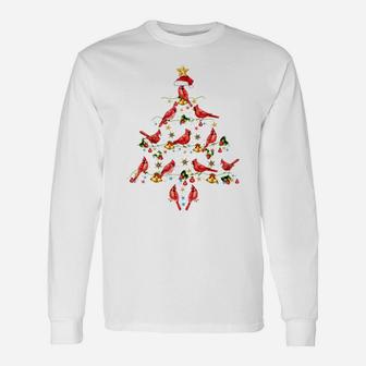 Cardinal Bird Ornament Decoration Christmas Tree Xmas Gifts Sweatshirt Unisex Long Sleeve | Crazezy