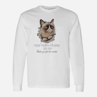 Cat Grumpy Thank You For The Memes Unisex Long Sleeve | Crazezy CA