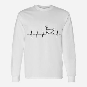 Cat Heartbeat Ekg I Love My Cat Unisex Long Sleeve | Crazezy