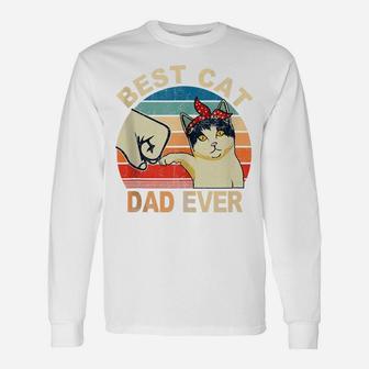 Cats 365 Best Cat Dad Funny Cat Daddy Cat Father Vintage Unisex Long Sleeve | Crazezy