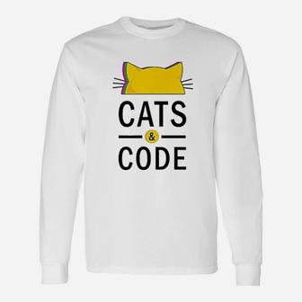 Cats And Code Unisex Long Sleeve | Crazezy