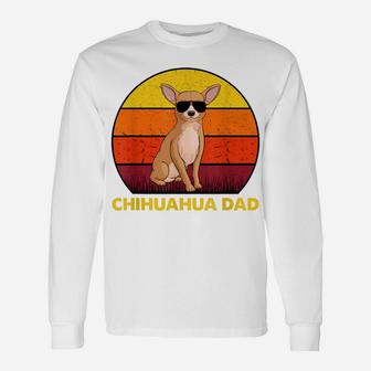 Chihuahua Dog Dad Sunset Vintage Best Chihuahua Dad Ever Unisex Long Sleeve | Crazezy
