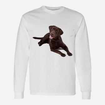 Chocolate Labrador Unisex Long Sleeve | Crazezy