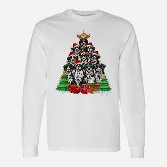 Christmas Pajama Bernese Mountain Tree Xmas For Dog Dad Mom Unisex Long Sleeve | Crazezy