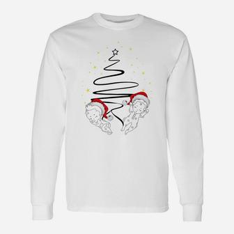 Christmas Pregnancy Expecting Twins Funny Christmas Cute Unisex Long Sleeve | Crazezy