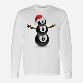 Christmas Summer Billiard Snowman Party Gift Sweatshirt Unisex Long Sleeve | Crazezy
