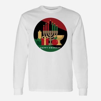 Circle Happy Kwanzaa Shirt Kwanza African Xmas Unisex Long Sleeve | Crazezy
