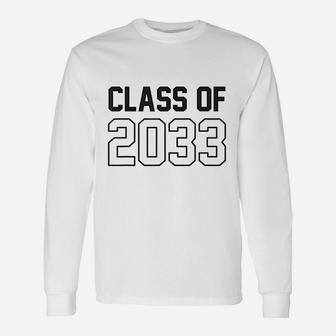 Class Of 2033 Grow With Me Handprints On Back K To 12 Unisex Long Sleeve | Crazezy DE
