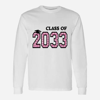 Class Of 2033 Handprints Space On Back School Keepsake Gifts Unisex Long Sleeve | Crazezy
