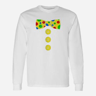 Clown Big Bow Tie Funny Tacky Clown Outfit Unisex Long Sleeve | Crazezy CA