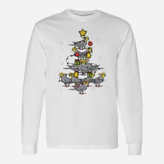 Cockatiel Christmas Tree Bird Cute Xmas Pajamas Pjs Animal Sweatshirt Unisex Long Sleeve | Crazezy